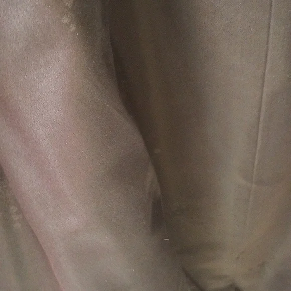 Flemington Fur chocolate brown fur coat with tan mink collar, satin lining - Picture 5 of 6